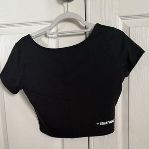 Squatwolf - Black Women's Crop Top athletic shirt
